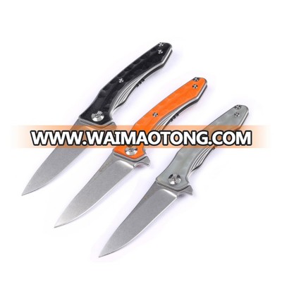 440C Stainless Steel blade  with g10 handle pocket knife folding